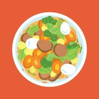 capcay food vector illustration