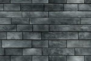 AI generated Background of black old vintage brick wall seamless pattern. photo