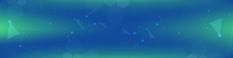 Gradient Digital technology banner. Network connection dots and lines. Futuristic background for various design projects such as websites, presentations, print materials vector