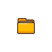 Folder  icon with Simple colorfull style Vector Illustration