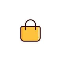 Shopping bag icon with Simple colorfull style Vector Illustration