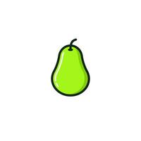 Pear icon with Simple colorfull style Vector Illustration