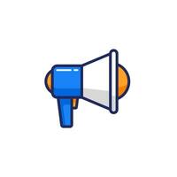 Megaphone icon with Simple colorfull style Vector Illustration