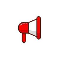 Megaphone icon with Simple colorfull style Vector Illustration