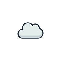 Cloud  icon with Simple colorfull style Vector Illustration