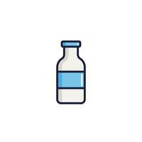 Milk icon with Simple colorfull style Vector Illustration