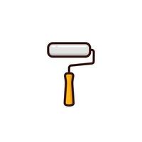 paint roller icon with Simple colorfull style Vector Illustration