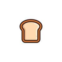 Bread icon with Simple colorfull style Vector Illustration
