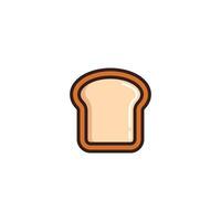 Bread icon with Simple colorfull style Vector Illustration