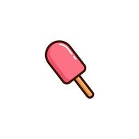 Ice cream icon with Simple colorfull style Vector Illustration