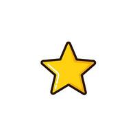 Star icon with Simple colorfull style Vector Illustration