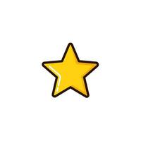 Star icon with Simple colorfull style Vector Illustration