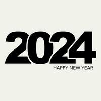 New year card design for 2024. Simple modern banner. Vector