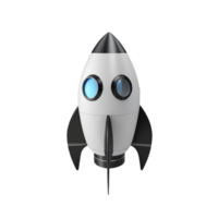 AI generated 3d rocket business startup  concept  on transparent background PNG image