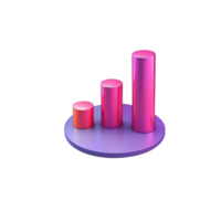 AI generated business growing graph with arrow on transparent background PNG image