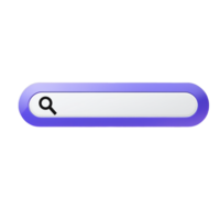 AI generated 3d search bar on transparent background PNG image