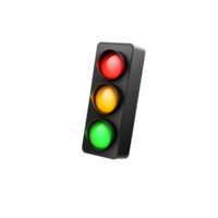 AI generated 3d traffic light on transparent background PNG image