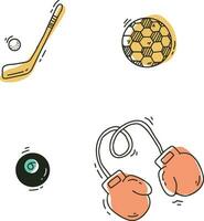 Collection of Sport Equipment Illustration. With Flat Design. Isolated Vector. vector