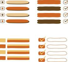 orgánico lista menú con irregular forma. resumen diseño. aislado vector