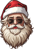 AI generated santa claus with sunglasses and beard png