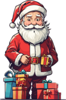 ai gerado santa claus com apresenta png