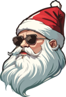 AI generated santa claus with sunglasses and beard png