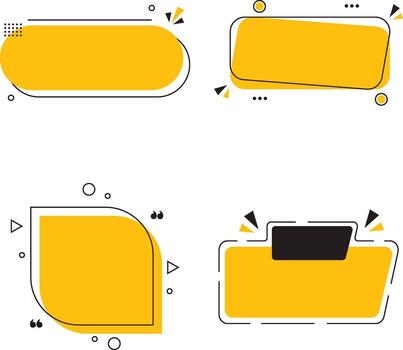 Set of Modern Text Box. With Different Design. Isolated  Vector. vector