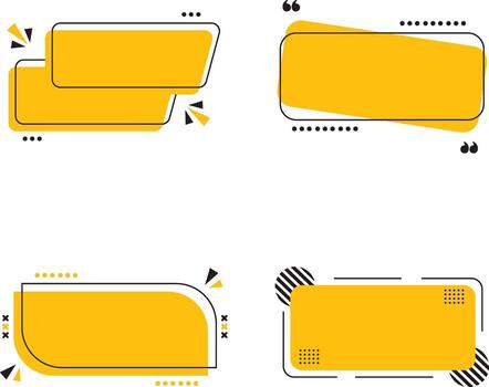 Set of Modern Text Box. With Different Design. Isolated  Vector. vector