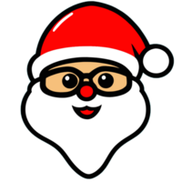 ai generato contento Santa Claus con rosso scraft ai generativo png