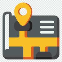 Map Icon. Digital marketing concept. Flat icon vector