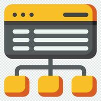 Sitemap Icon. Digital marketing concept. Flat icon vector