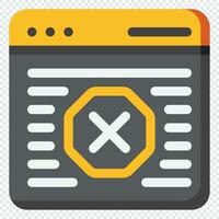 Ad Blocker Icon. Digital marketing concept. Flat icon vector