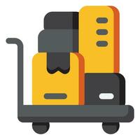 Trolley Icon. Digital marketing concept. Flat icon vector