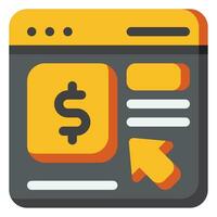 Pay Per Click Icon. Digital marketing concept. Flat icon vector