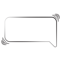 Chat Bubble Hand-Drawn Style. Isolated Speech Bubble, Text Bubble, Text Box Comic Style png