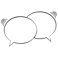 Chat Bubble Hand-Drawn Style. Isolated Speech Bubble, Text Bubble, Text Box Comic Style png
