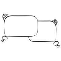 Chat Bubble Hand-Drawn Style. Isolated Speech Bubble, Text Bubble, Text Box Comic Style png