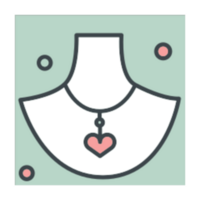 Necklace illustration design png