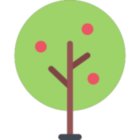 Apple tree illustration design png