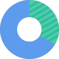 Donut chart illustration design png