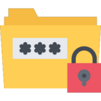 Password protected illustration design png