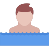 Swimming boy illustration design png