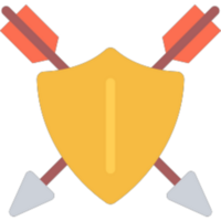 Shield arrow illustration design png