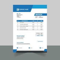 Modern simple designer invoice vector