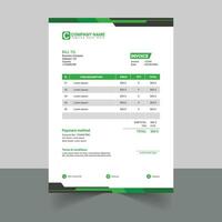 Modern simple designer invoice vector