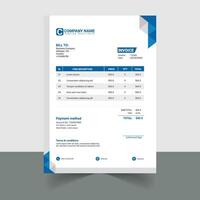 Modern simple designer invoice vector