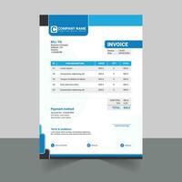 Modern simple designer invoice vector