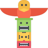 Totem pole illustration design png