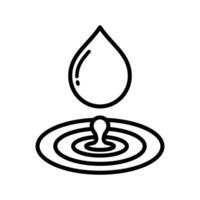 agua soltar icono vector diseño modelo sencillo y limpiar
