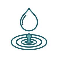 agua soltar icono vector diseño modelo sencillo y limpiar